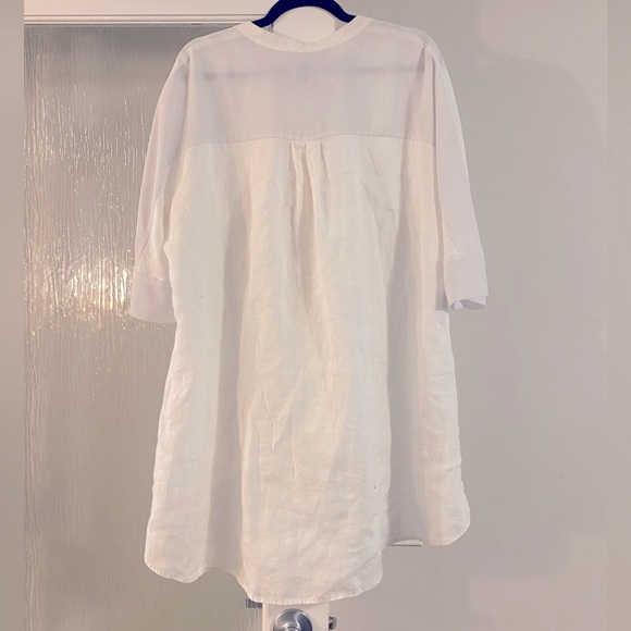 Anne Klein Flowy Linen Semi Sheer, High-Low, Swim Cover Up, Size Medium, EUC - Picture 6 of 7